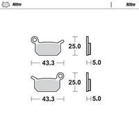 Moto-Master Vordere Links Nitro Sinter BremsbeläGe Gas Gas MC 50 2021-2024