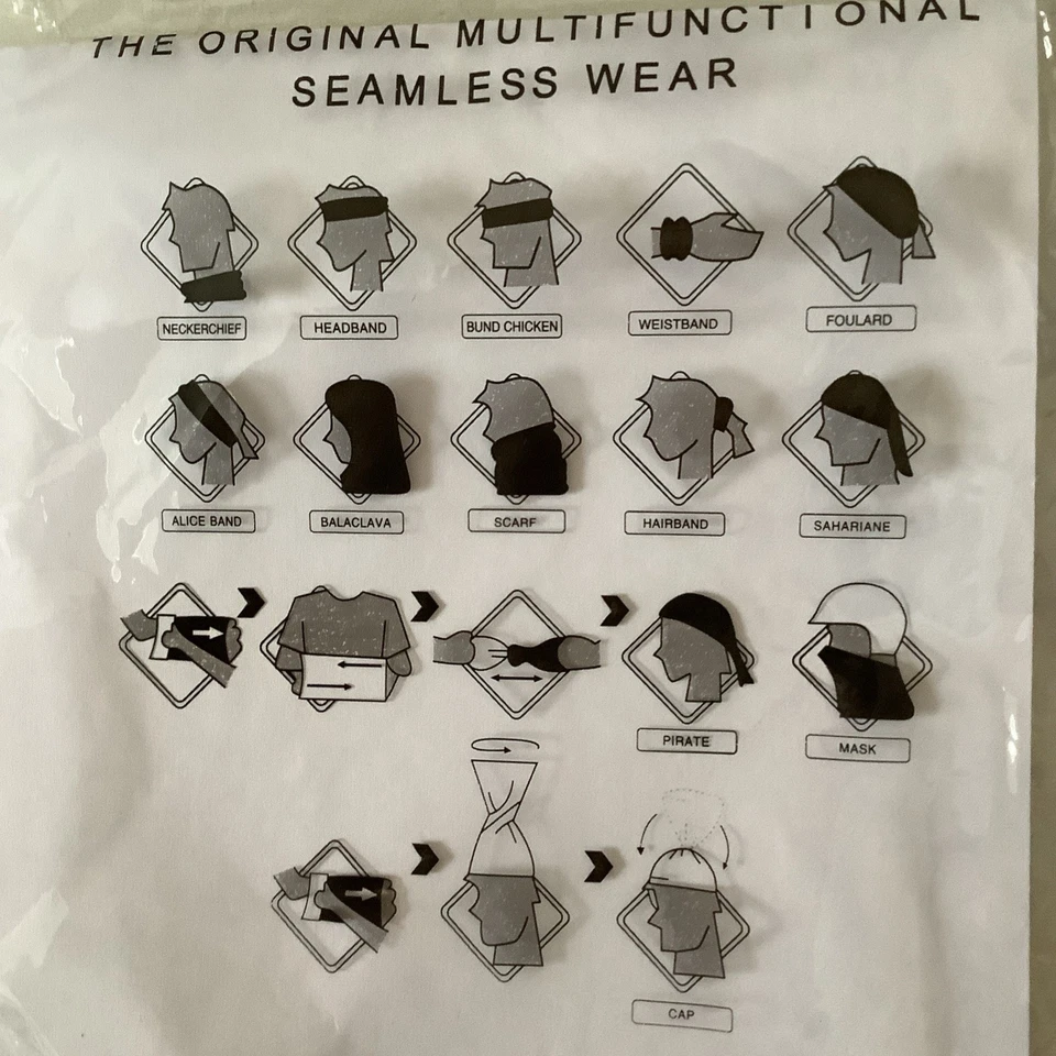 A Skulls Design Thermal Motorcycle Balaclava Stretch Neck Tube Snood Scarf  - Image 4 of 4