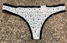 Auden "Cream Floral" Multi-Color Cotton Blend Thong. Size: XL 16 .