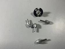 Vintage Round RCA Female Panel Mount & 4 Male Connectors