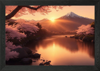 Kirschblüte Japan gerahmtes Wandbild Poster Leinwanddruck Bild