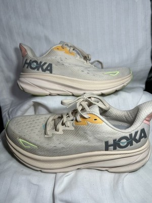 Hoka One One Clifton 9 Womens Sz 9 B Running Shoes-Vanilla/Astral no box