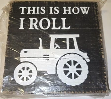 Rustic Wood Tractor Wall Or Shelve Decor Made Of Wood New A Set