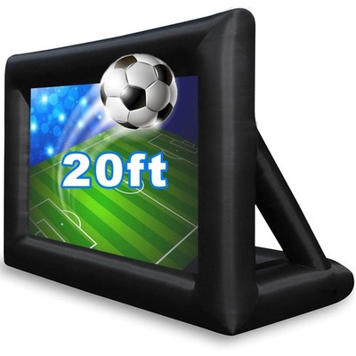 GZKYYLEGS 20 Feet Inflatable Projector Screen Outdoor 20 FT, black