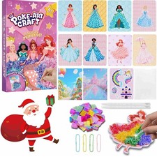 Poke in Art Kits for Girls, DIY Pretty Princess Game with Magical Prin...
