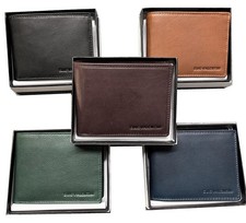 Portafoglio classico da uomo in vera pelle 100% leather - nero blu marrone verde