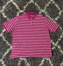 Polo Ralph Lauren Pima Soft Touch Shirt Men s 2XLT Pink White Stripe Button Up