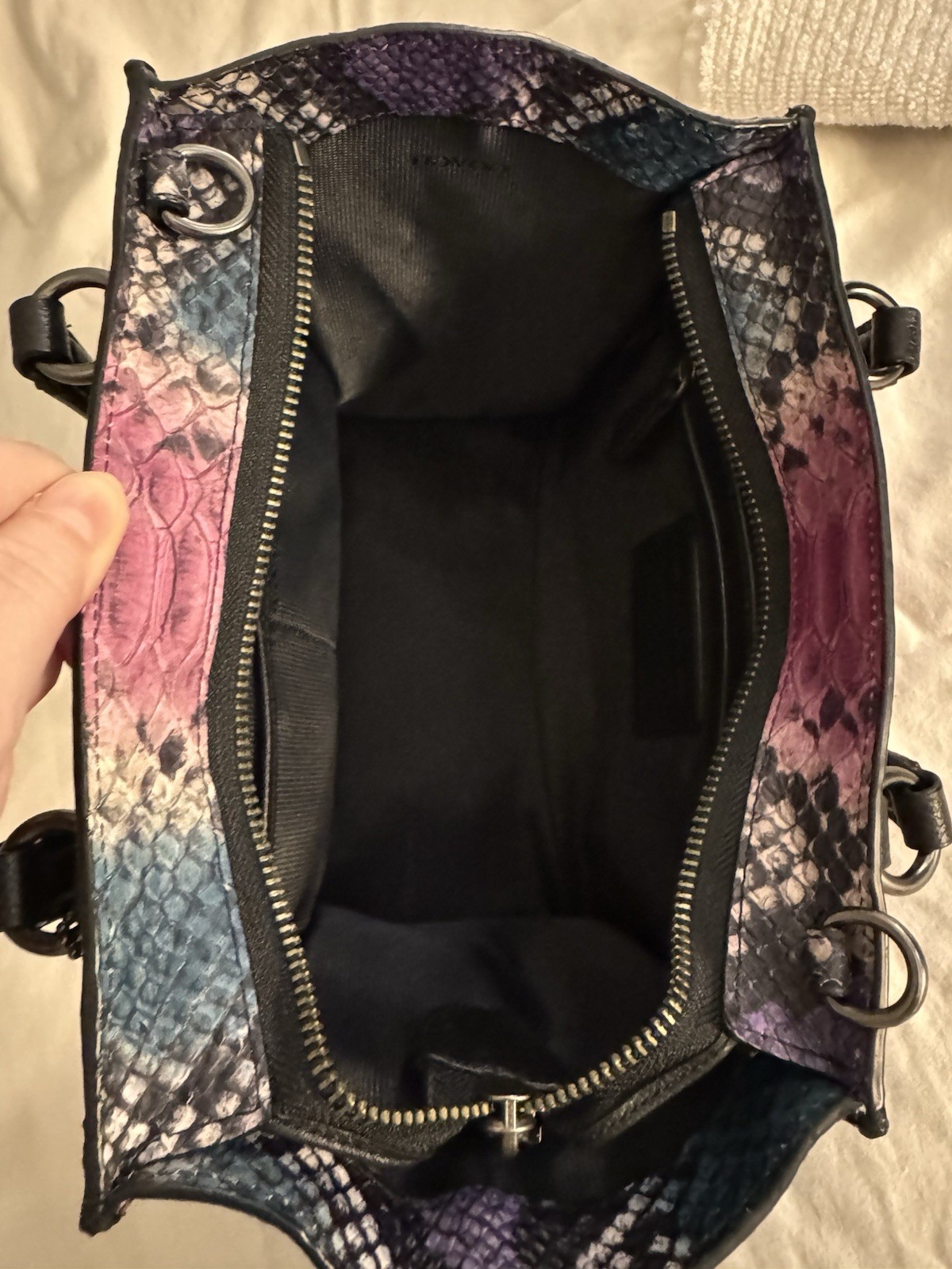 Coach Crosby Multi-Color Python Mini Crossbody Ba… - image 9