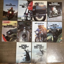 BMW Lot of 10 Motorcycle Sales Brochures Catalog Vintage Original