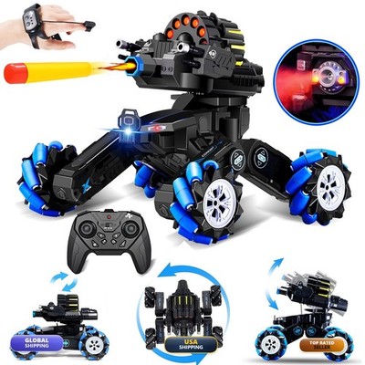 Rohsce Rc Tank That Shoots Gesture Sensing Rc Tank 2.4Ghz Battle Soft Bullets
