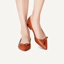 Sarah Flint Natalie Flat in Saddle Size 39.5