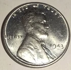 1943 P US STEEL LINCOLN WHEAT CENT -NICE BU USA WARTIME PENNY 1943-P