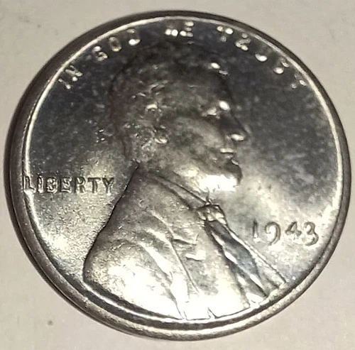 1943 P US STEEL LINCOLN WHEAT CENT -NICE BU USA WARTIME PENNY 1943-P