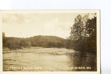 Current River View, Van Buren, Mo. Missouri Real Photo Postcard