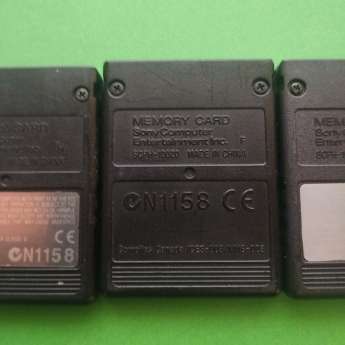 Sony Playstation 2 Official MagicGate 8mb Memory Card SCPH-10020 Lot of 3 Used - Picture 4 of 5