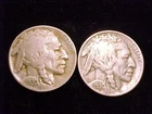 1930-P and 1930-S  Fine Grade Buffalo Nickels, a (2) Two Coin Lot.