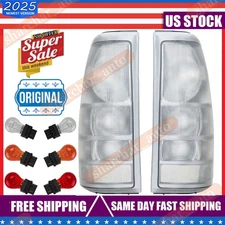 For 1999-2007 Chevy Silverado GMC Sierra Pickup Truck Clear Rear Tail Light Set