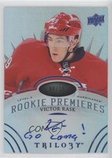 2014-15 Upper Deck Trilogy Radiant Blue 4/15 Victor Rask #180 Auto n1u