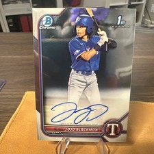 2022 Bowman Chrome 1st Bowman Jojo Blackmon Autograph CPA-JBN Rangers