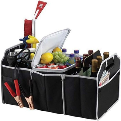 #ad Trunk Organizer Black 3 Large Sections of Storage Store Your Cleaning Supplie $14.99