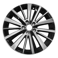 18x7.5 15 Spoke Refurbished Aluminum Wheel Machined and Painted Black 560-69968