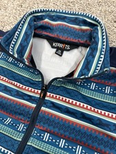 Kerrits Kids Fair Isle Fleece Tech Top-YM-Navy Horses Equestrian #0453