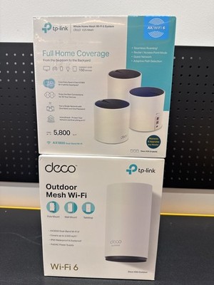 TP-Link Indoor/Outdoor Whole Home Mesh Wi-Fi 6 System Deco AX3000/Deco AX1800