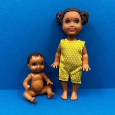Barbie Hispanic Family Children Toddler Baby Kid Little Sister Dolls Sibling Set