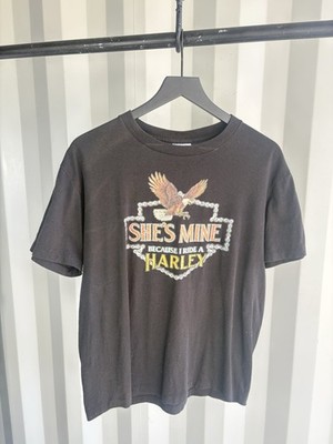 Harley Davidson She s Mine Because I Ride A Harley Shirt Bike Thrashed Grunge