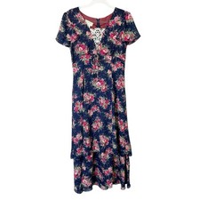 Vintage Jessica McClintock Gunne Sax Floral Prairie Dress Women  s Size 11/12 M