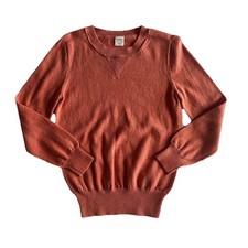 Boys 4-5 Crewcuts Sweater Orange Cotton Cashmere Blend Crew Neck Pullover Soft