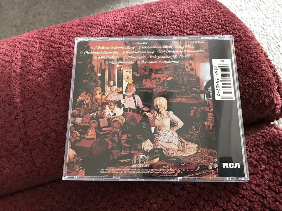 Kenny & Dolly CD  Once Upon A Christmas Kenny Rogers and Dolly Parton  VG Cond Foto 2 de 4