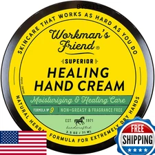 WORKMAN'S FRIEND Superior Healing Hand Cream - Intense Moisturizer - Heals Dry C