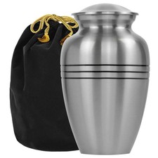 Trupoint Memorials Cremation Urns for Human Ashes, Pewter Decorative Burial ...