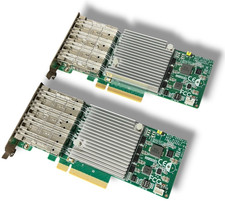 LOT OF 2 Advantech PCIE-2230NP Quad Port 10GB Network Adapter - TESTED