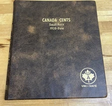 Uni-Safe Brown Album #152 for Small Cent 1920-Date w/ 80 Coins