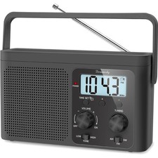 AM FM Radio Portable - Shortwave Radio Battery Powered or Plug in Wall for Ho...