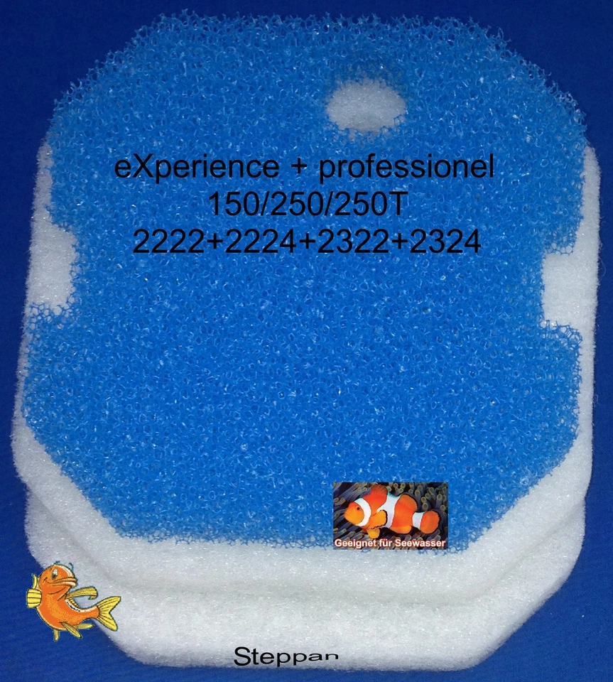 STEPPAN® Filtermatte, Vlies Set passend für Eheim eXperience + professionel 150/T+250+250