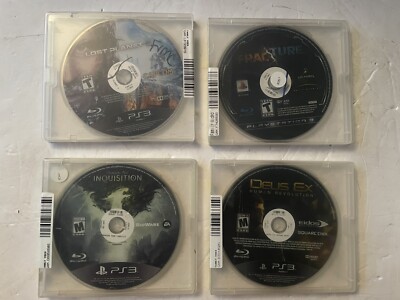 PS3 Disc Only Lot Of 4: Deus EX Fracture Lost Planet Dragon Age Inquisition