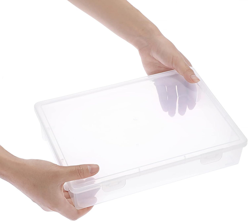 Clear Plastic Storage Box with Flap Lid, Multipurpose Craft Organizers and Stora - Picture 8 of 8