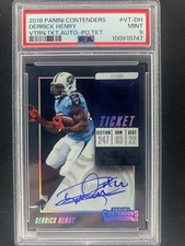 2018 PANINI CONTENDERS, DERRICK HENRY, VETERAN TICKET AUTO, POP 1,  07/10