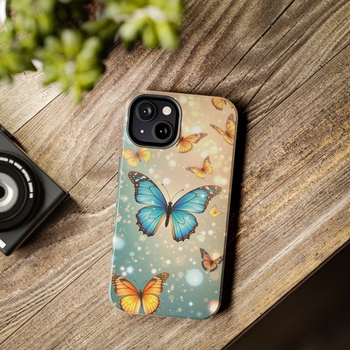 iPhone Tough Phone Case with Butterflies Flying Protective Cover Hard Shell - Picture 47 of 107