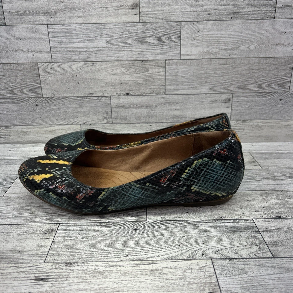 Clarks Indigo Mujer Imitación Piel de Serpiente Ballet Zapatos Sin Cordones Informales Talla 8.5 Foto 4 de 4