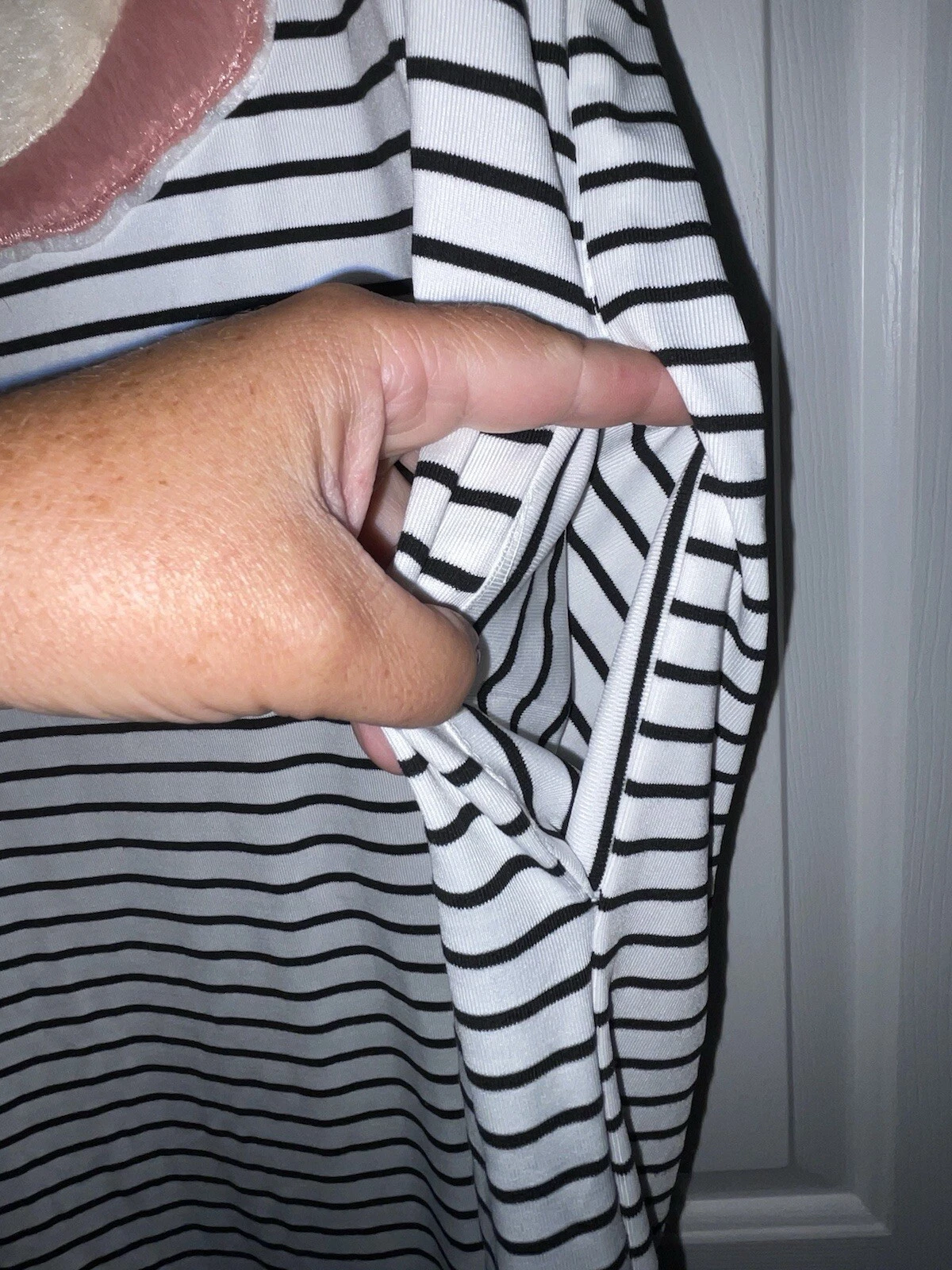 MOSCHINO COUTURE MILANO RARO ABITO TSHIRT A RIGHE CON ORSETTO