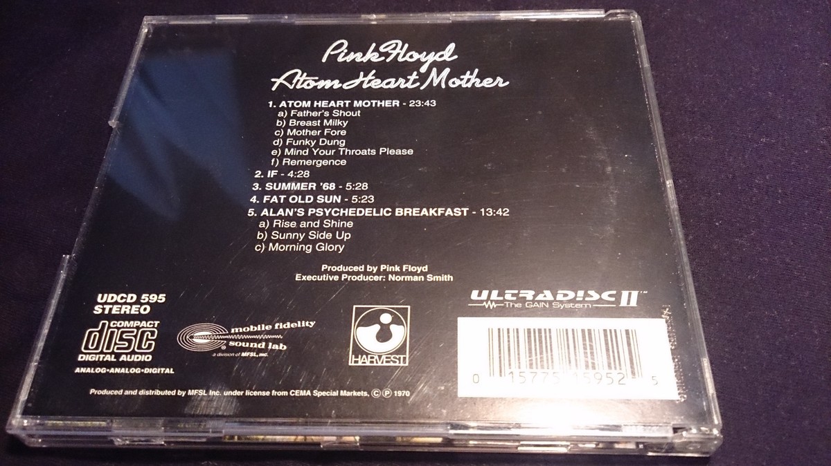 MFSL PINK FLOYD Atom Heart Mother 24KT GOLD PLATED CD UDCD595 (50
