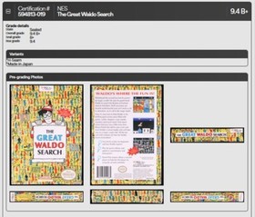 Great Waldo Search NES Factory Sealed WATA Grade 9.4 B+ Mint Rare