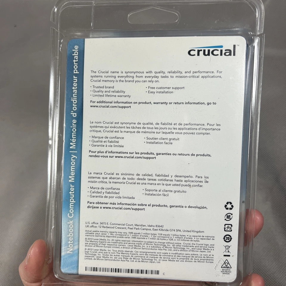 2 Crucial 1GB Kit 512MB 200-PIN Sodimm 64MX64 CT2Kit6464AC667 D3 - Image 4 of 4