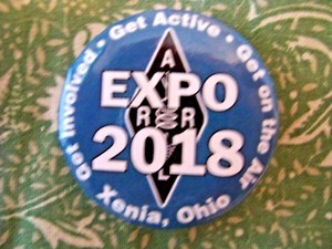2018 ARRL XENIA DAYTON OHIO HAMVENTION PIN GET ON THE AIR ACTIVE INVOLVED