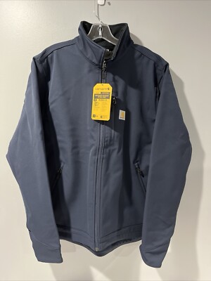 Carhartt Rain Defender Relaxed Fit Heavyweight Softshell Jacket Navy Men's L