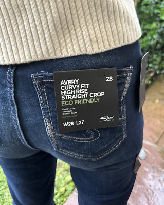Silver Jeans Modell Avery ** Straight Crop ** Indigo ** Größe 28/27 ** NEU